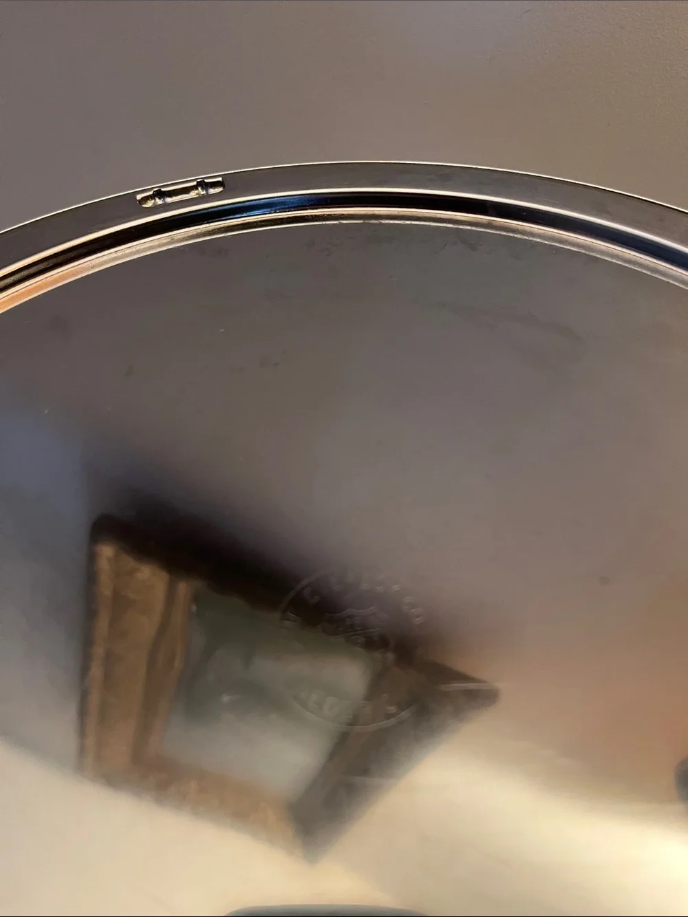 Vintage Chrome Cake Plate Cover Silver Metal Mid-Century MCM The Everedy Co